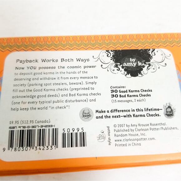 New Karma Checks checkbook good bad world balance - Picture 3 of 13